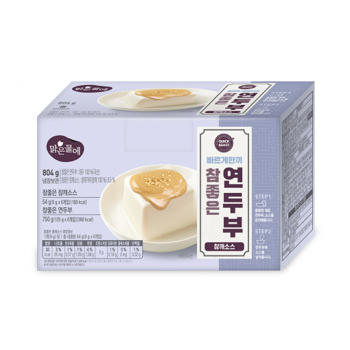 빠르게한끼 국산 참좋은 연두부 125g+참깨소스 9g 6개