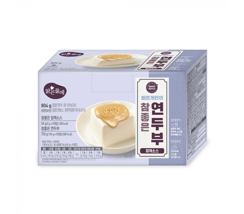 빠르게한끼 국산 참좋은 연두부 125g+참깨소스 9g 6개