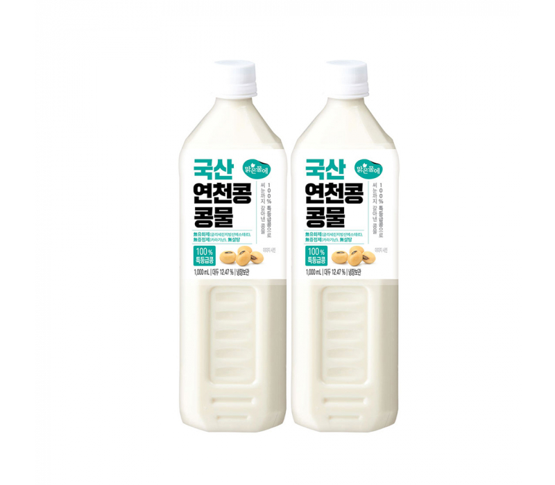 맑은물에 100% 특등급콩 국산 연천콩 콩물 1000mlx2개