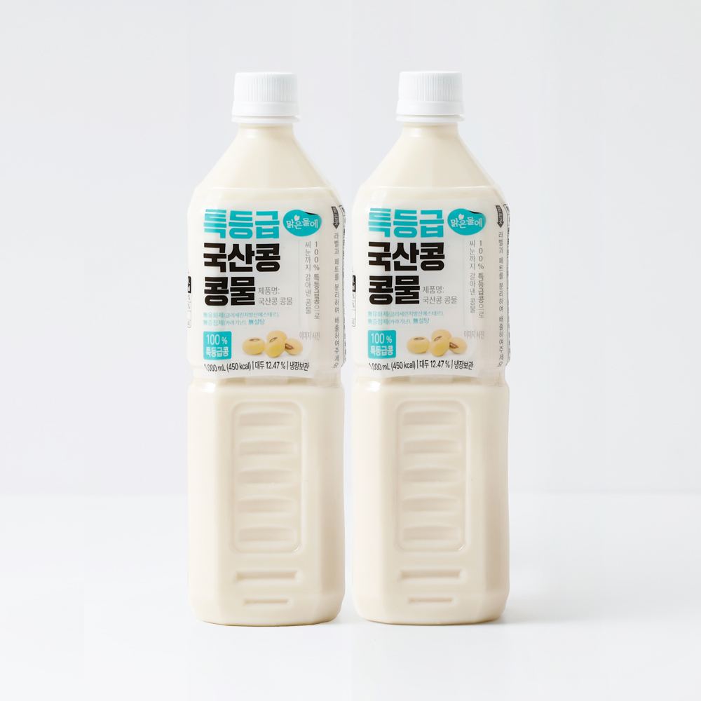 맑은물에 특등급 국산콩 콩물 1000mlx2개