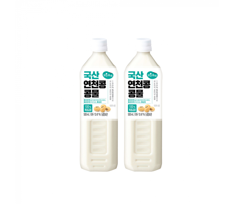 맑은물에 100% 특등급콩 국산 연천콩 콩물 500mlx2개