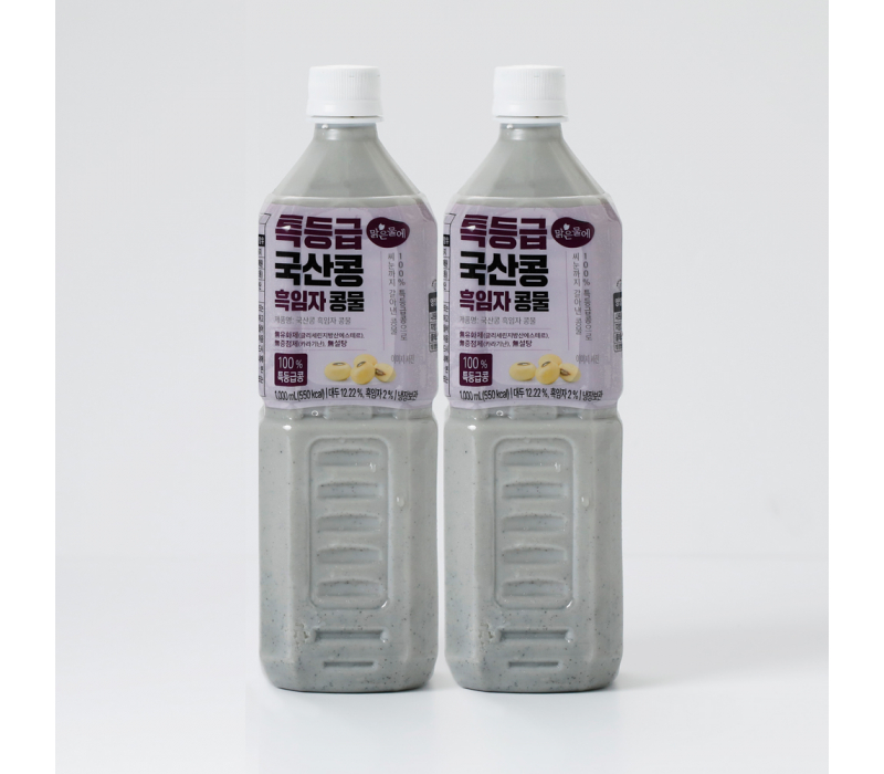 맑은물에 특등급 국산콩 흑임자콩물 1000mlx2개