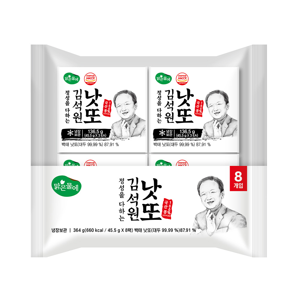 맑은물에 국산콩 김석원 낫또 45.5gx8개