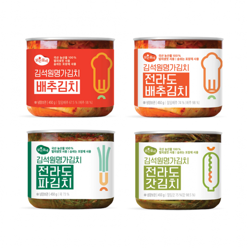 맑은물에 김석원 명가김치 450g 전라도 김치 4종 택1