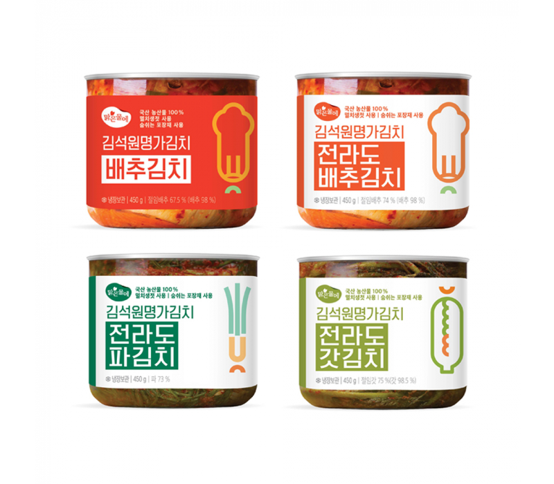 맑은물에 김석원 명가김치 450g 전라도 김치 4종 택1