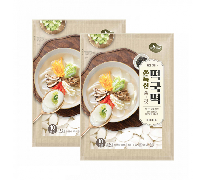 맑은물에 쫀득한 쫄깃 떡국떡 1kgx2개