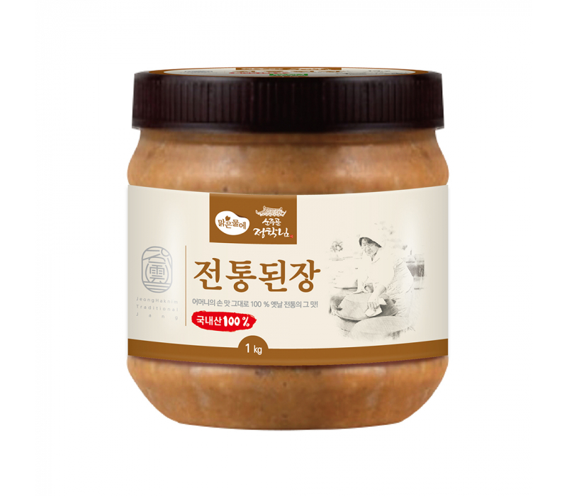 맑은물에 국산콩 운주골 정학님 전통 된장 1kg