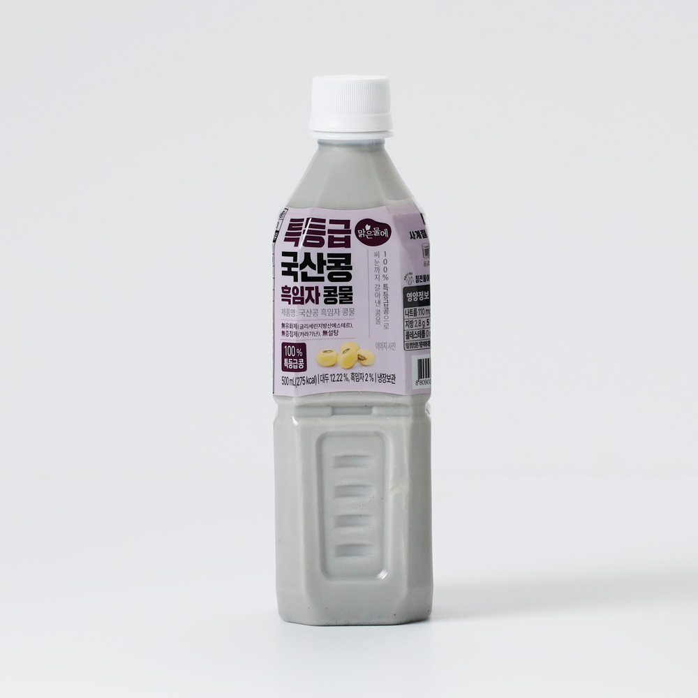 맑은물에 특등급 국산콩 흑임자콩물 500ml