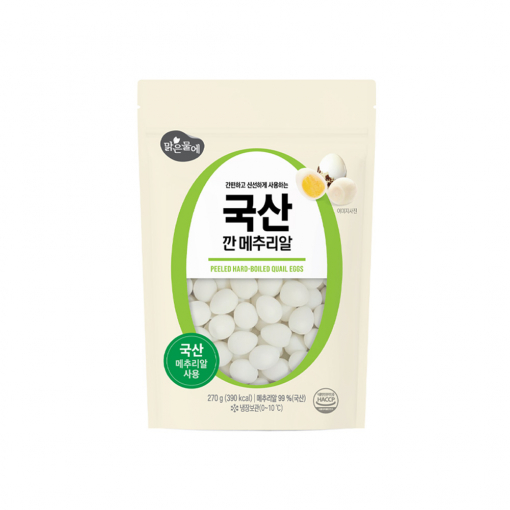 맑은물에 국산 깐 메추리알 270g