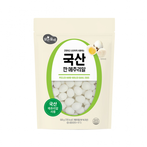 맑은물에 국산 깐 메추리알 500g