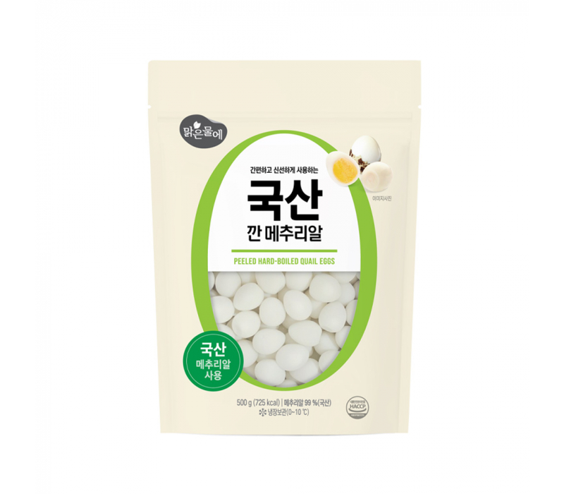 맑은물에 국산 깐 메추리알 500g