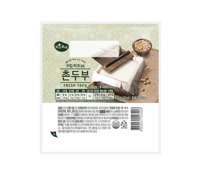 맑은물에 촌두부 550g