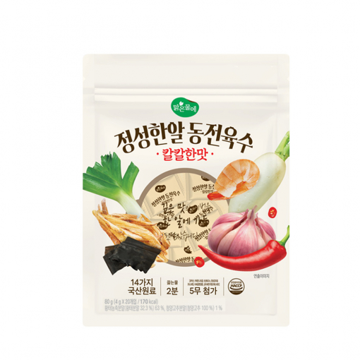 맑은물에 정성한알 동전육수 칼칼한맛 80g(4gx20개입)