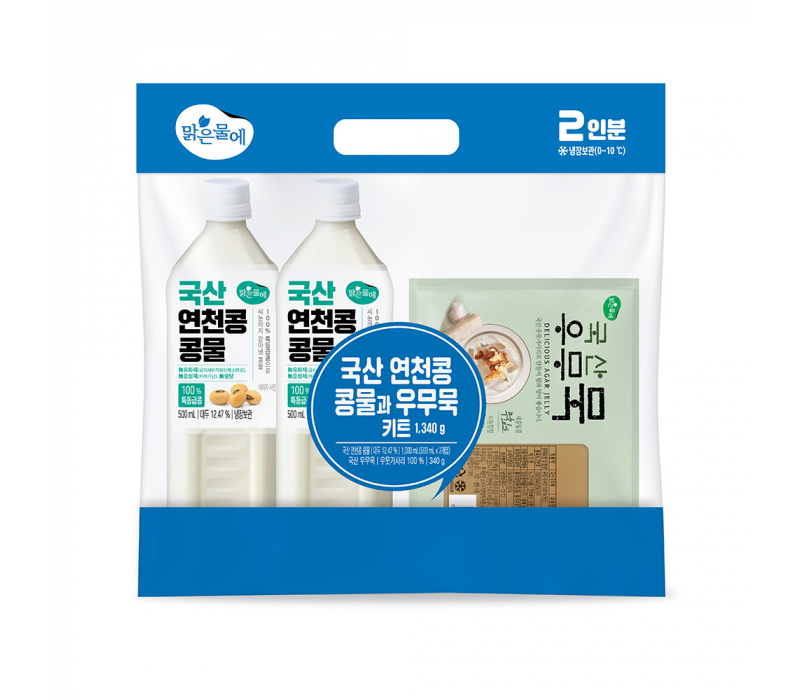 맑은물에 국산 연천콩 콩물과 우무묵키트 1340g