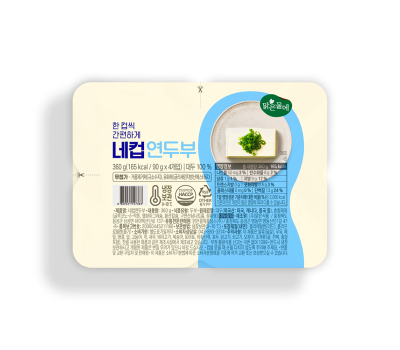 맑은물에 네컵연두부 360g